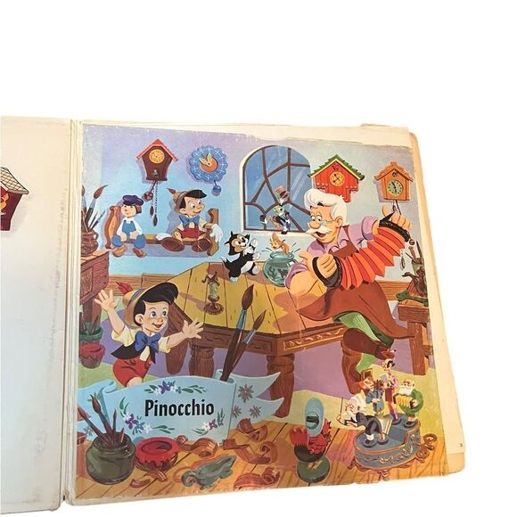 VINTAGE DISNEY PINOCCHIO VINYL RECORD LP 12” JIMINY CRICKET STORY & SONGS 1960’S - Picture 5 of 7